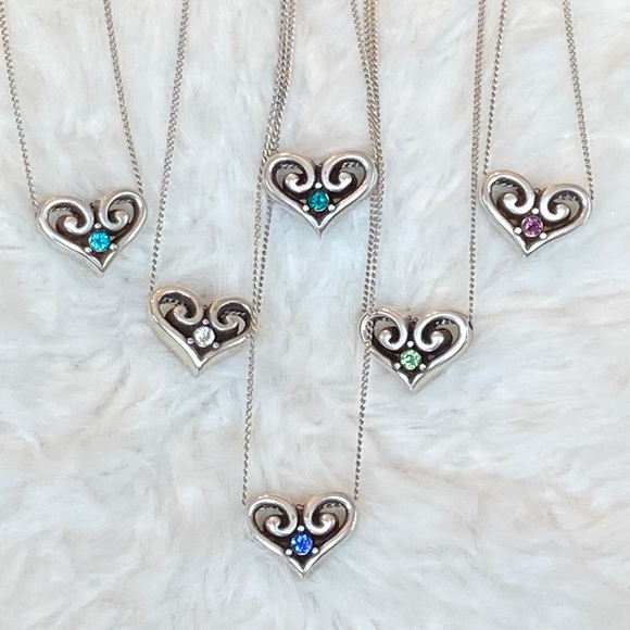 Brighton”ALCAZAR HEART” AquamarineCrystal Necklace - Picture 6 of 6